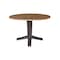 International Concepts 42 in. Solid Wood Round Dual Drop Leaf Dining Pedestal Table - 30.3 in.High in Hickory/Washed Coal K45-42DPT-23B - alternate 2